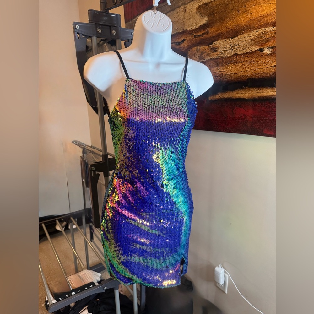 Lulus sequin backless dress, size Xs